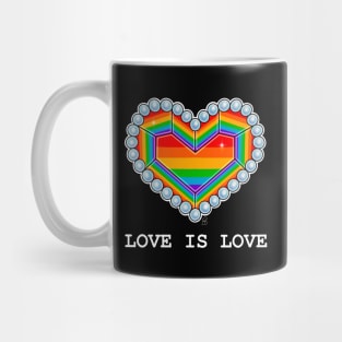 Love is Love gay pride rainbow heart Mug